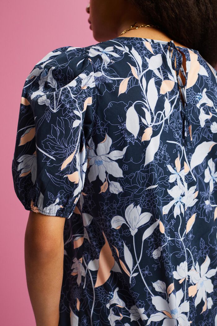Popeline-Minikleid mit Print