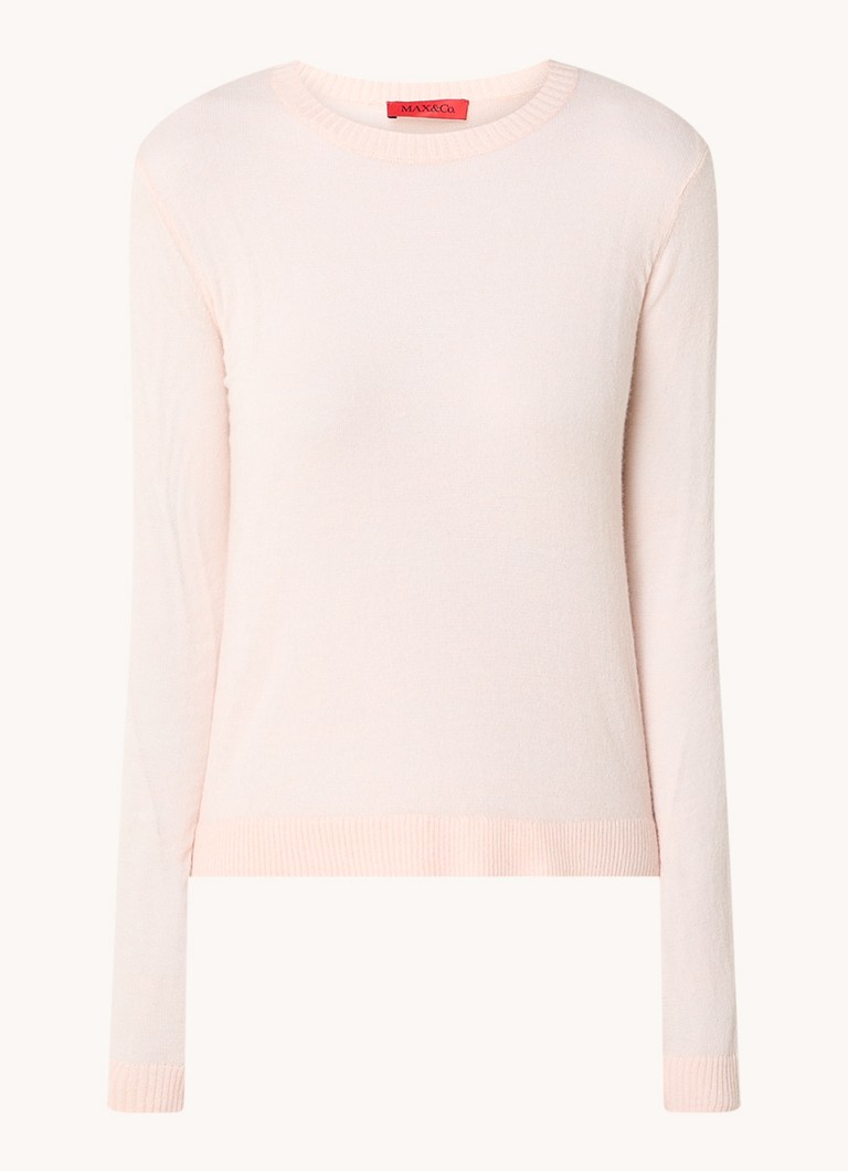 Πουλόβερ Max & Co Monique Fine Knit από μείγμα αλπακά με στρογγυλή λαιμόκοψη