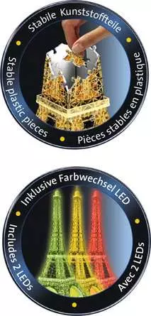 Ravensburger Eiffelturm bei Nacht