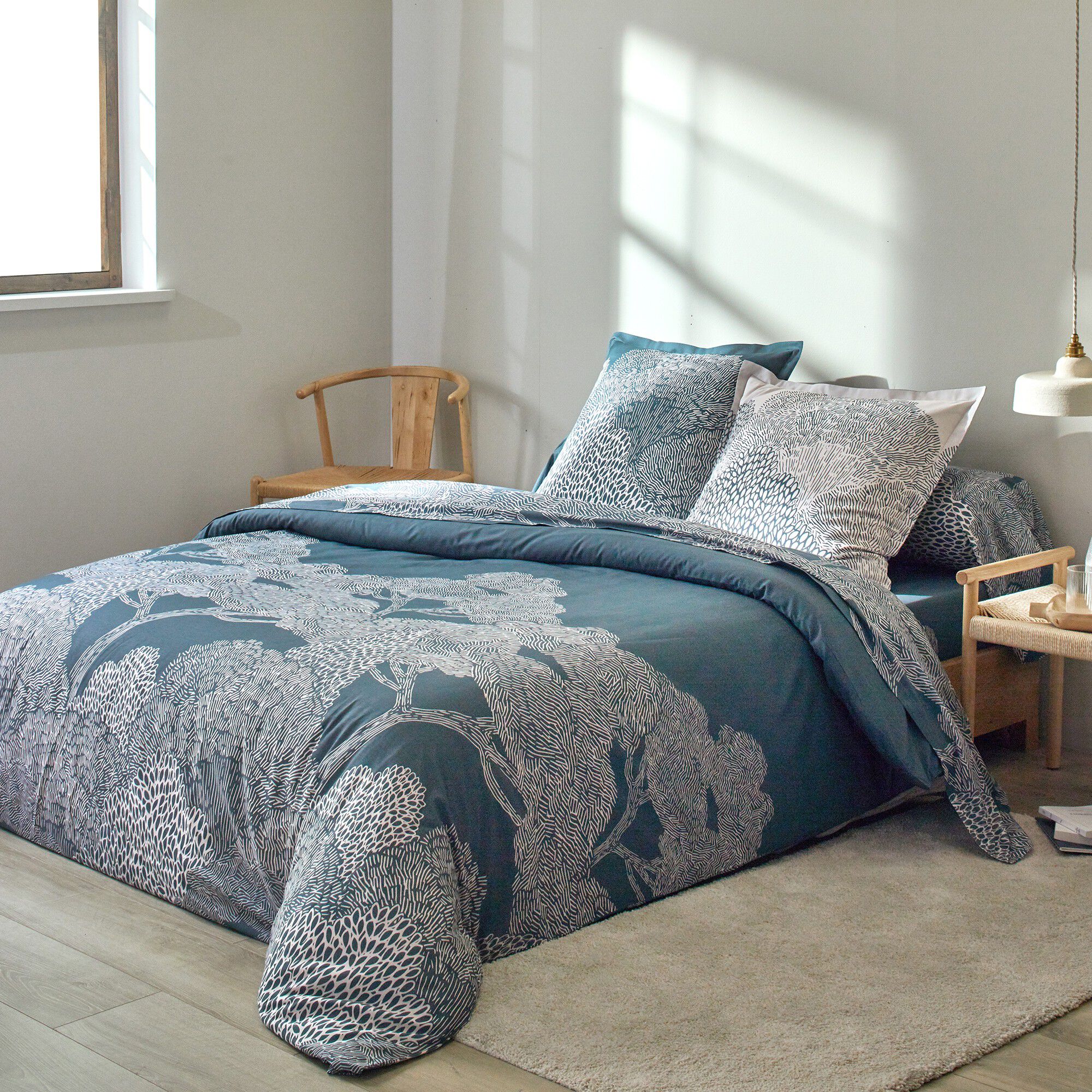 Linge de lit Gaelle en coton imprimé