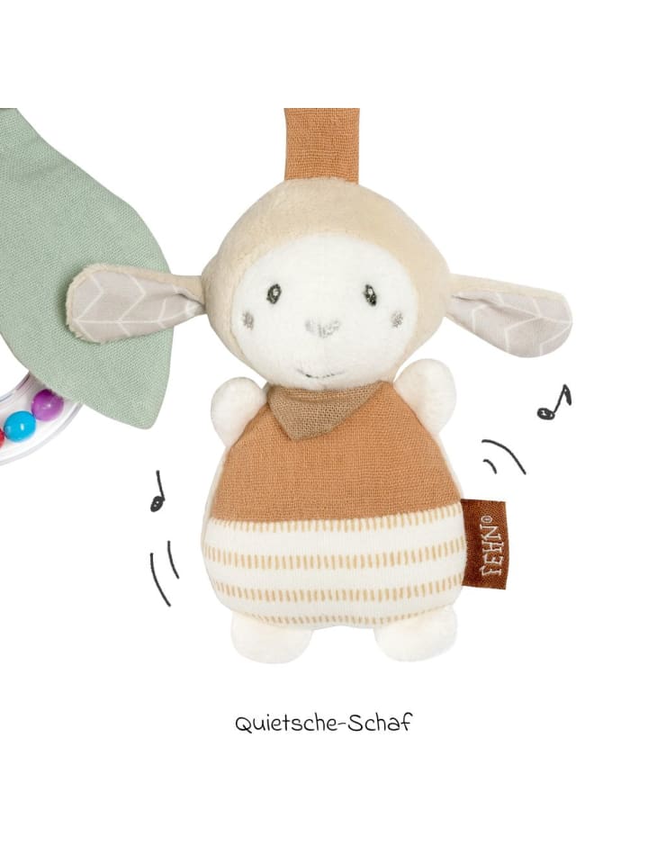 Fehn Activity-Trapez mit Rassel & Quietsche - Esel & Schaf in grau,bunt günstig kaufen onesize