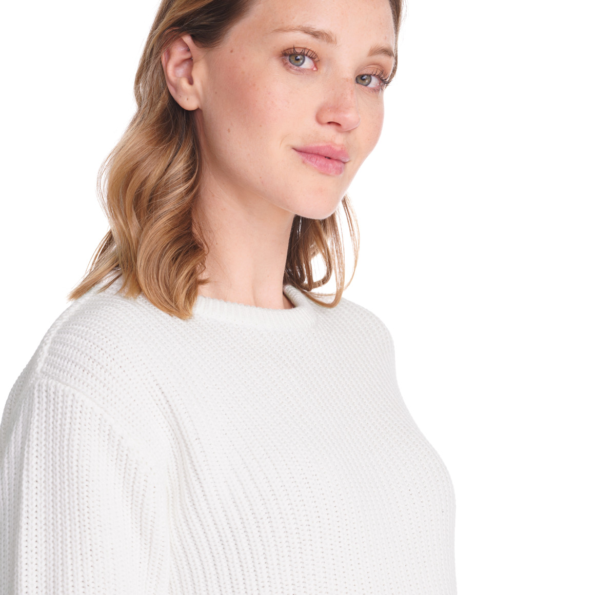 Damen Strickpullover mit Rundhalsausschnitt