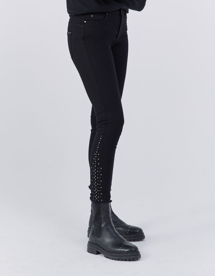Jean slim noir sculpt up intense black clous bijoux femme