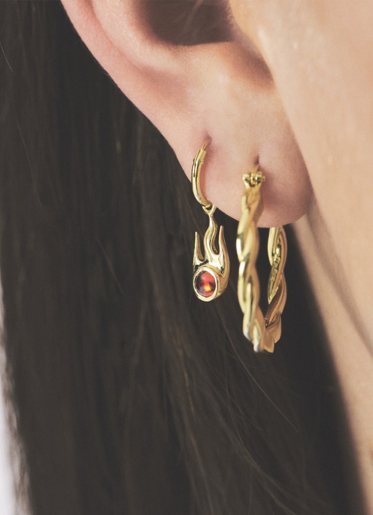 Anna + Nina Large Twisted Earrings Gilded