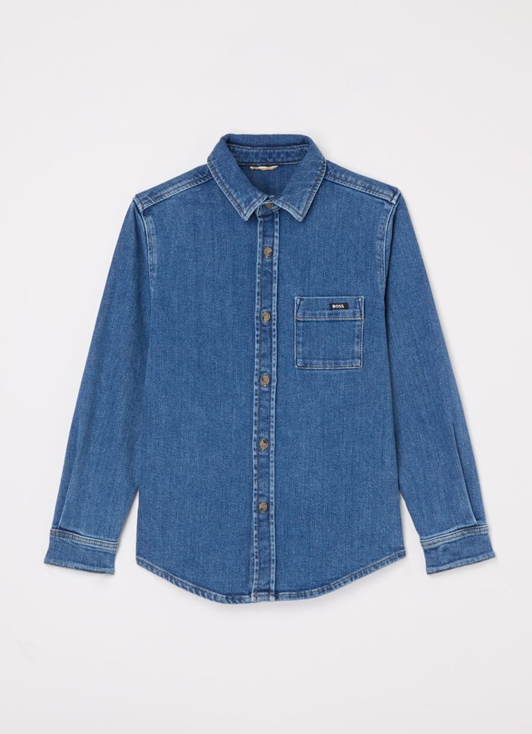 Camisa jeans HUGO BOSS com bolso no peito