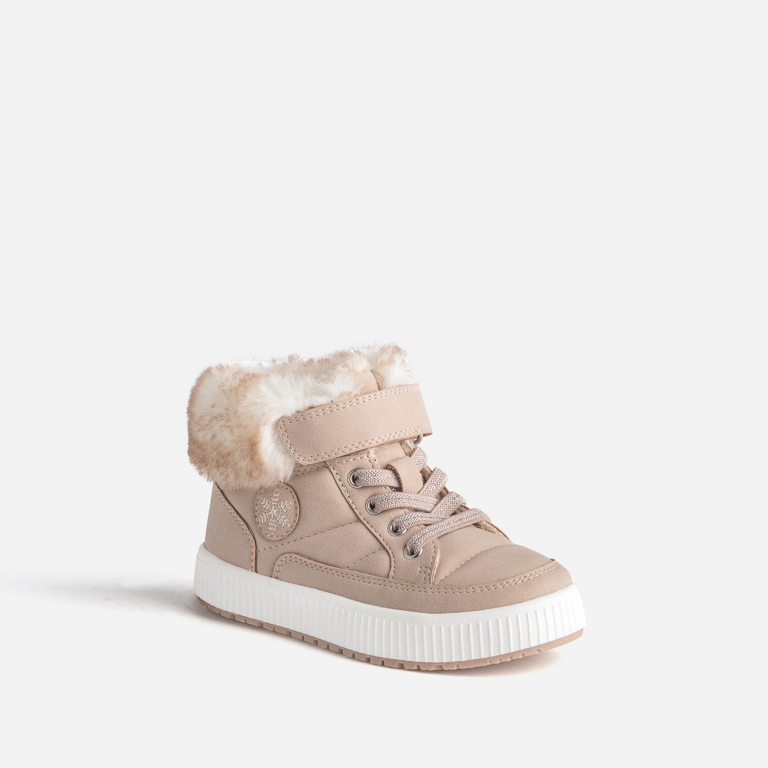 Basket BUGGY beige rosé fourrée