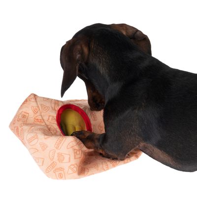 Hundespielzeug Squeaky Burger Menü