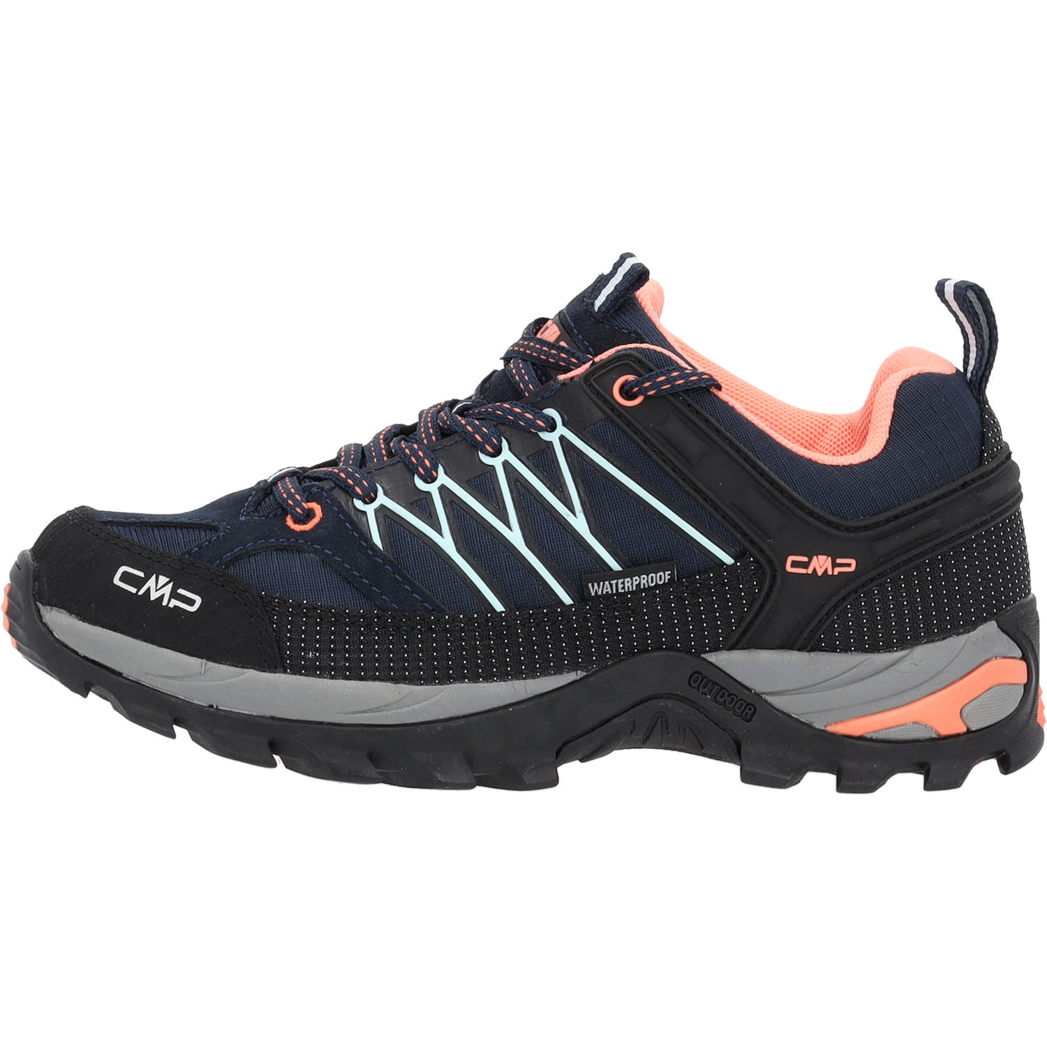 CMP Rigel 3Q54456, Trekkingschuhe, Damen, Blau (Blue-Giada-Peach)