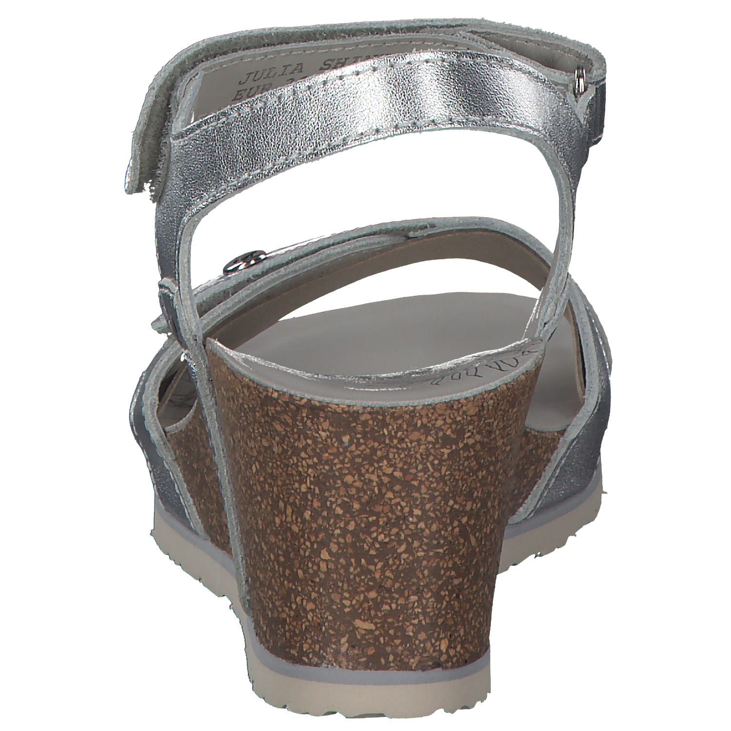 Panama Jack Julia Shine B, Keilsandaletten, Damen, Silber