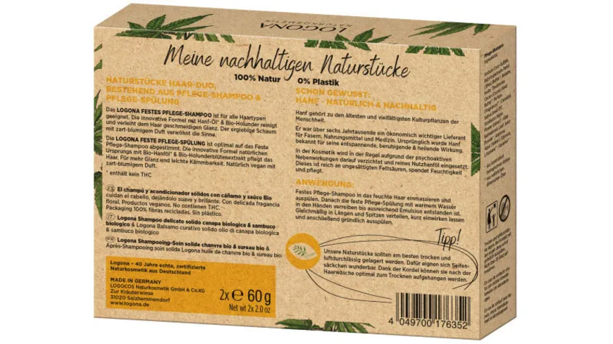 LOGONA Naturstücke Haar-Duo Glanz