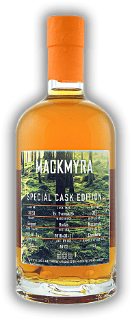 Mackmyra Special Cask Edition Ex. Swedish Oak Cask 30153 49,0% Mackmyra Special Cask Edition Ex. Swedish Oak Cask 30153 49,0% Elegante Rezeptur. Alter 6,5 J. - 0,5	 Liter - Vol 49,0%