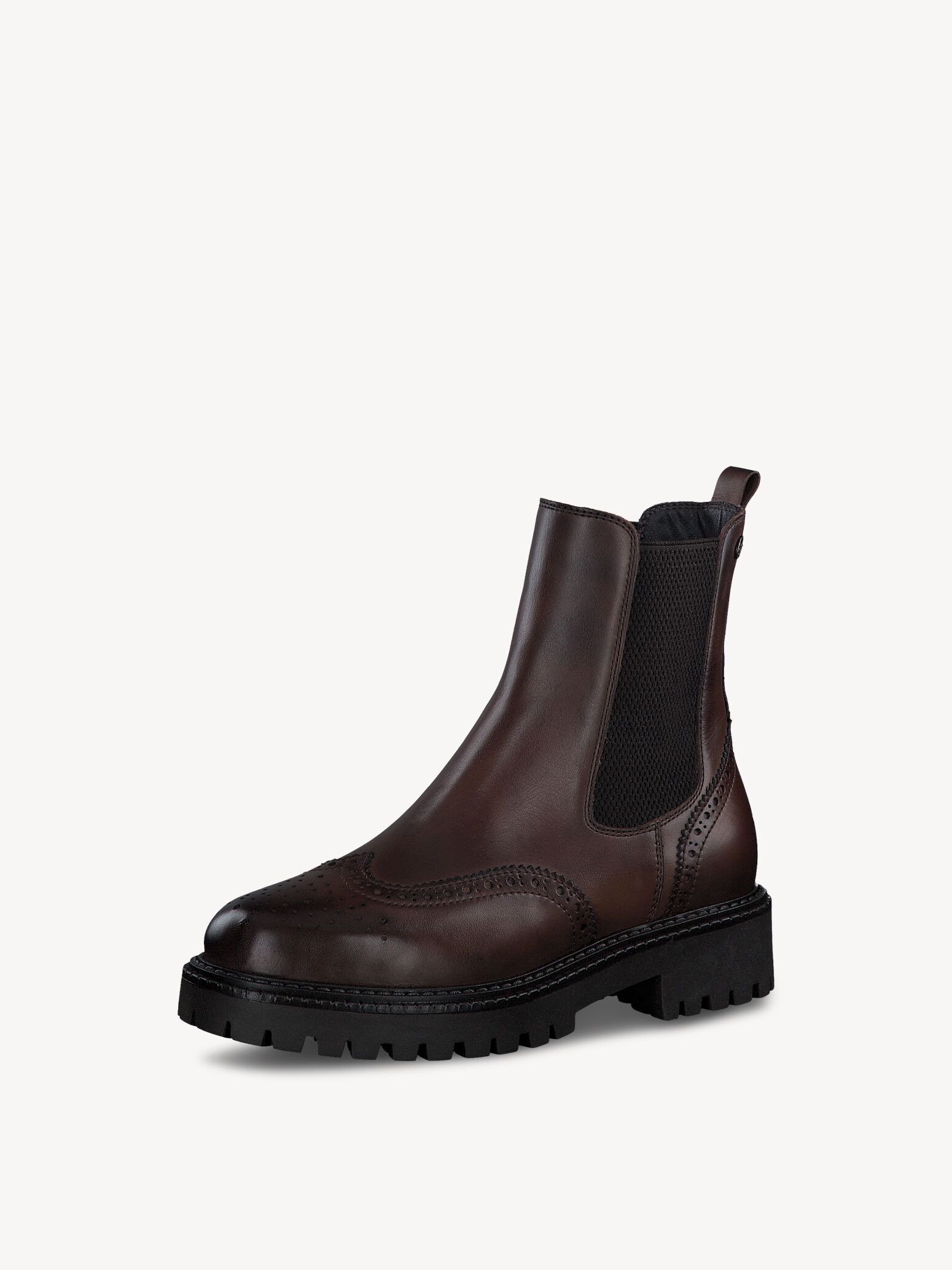 Bottine Chelsea en cuir - marron