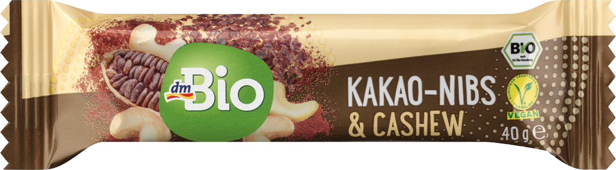 Nussriegel, Kakao Nibs & Cashew, 40 g
