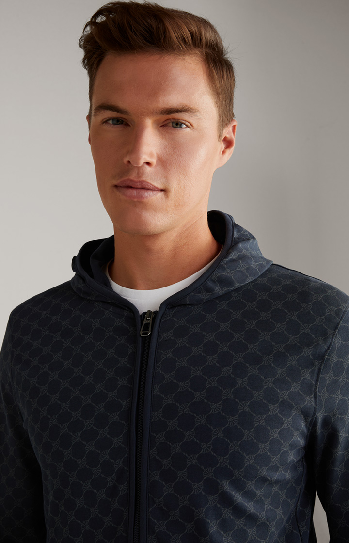 Loungewear Sweatjacke in Dunkelblau