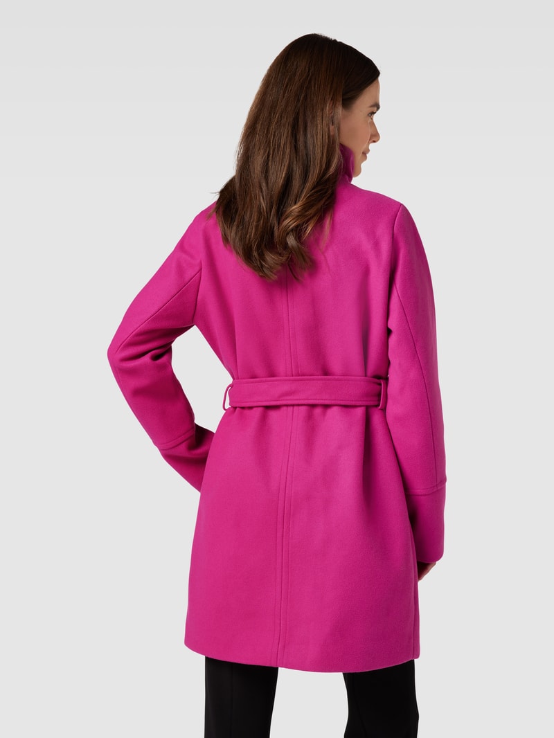 Kurzmantel mit Bindegürtel Modell 'Cilia' in fuchsia