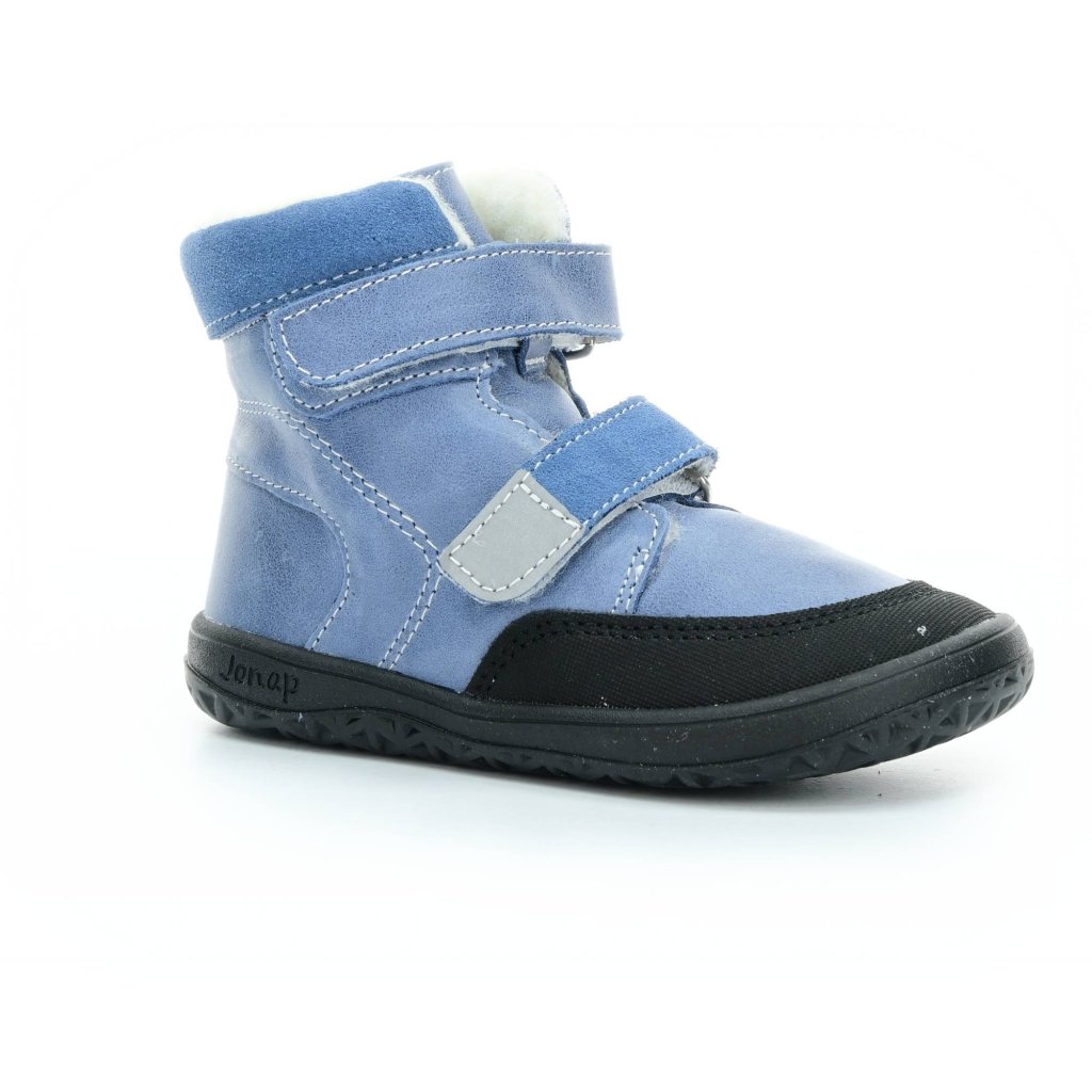 Jonap Falco Winter blaue mit Wolle gefütterte Barfuß-Stiefeletten