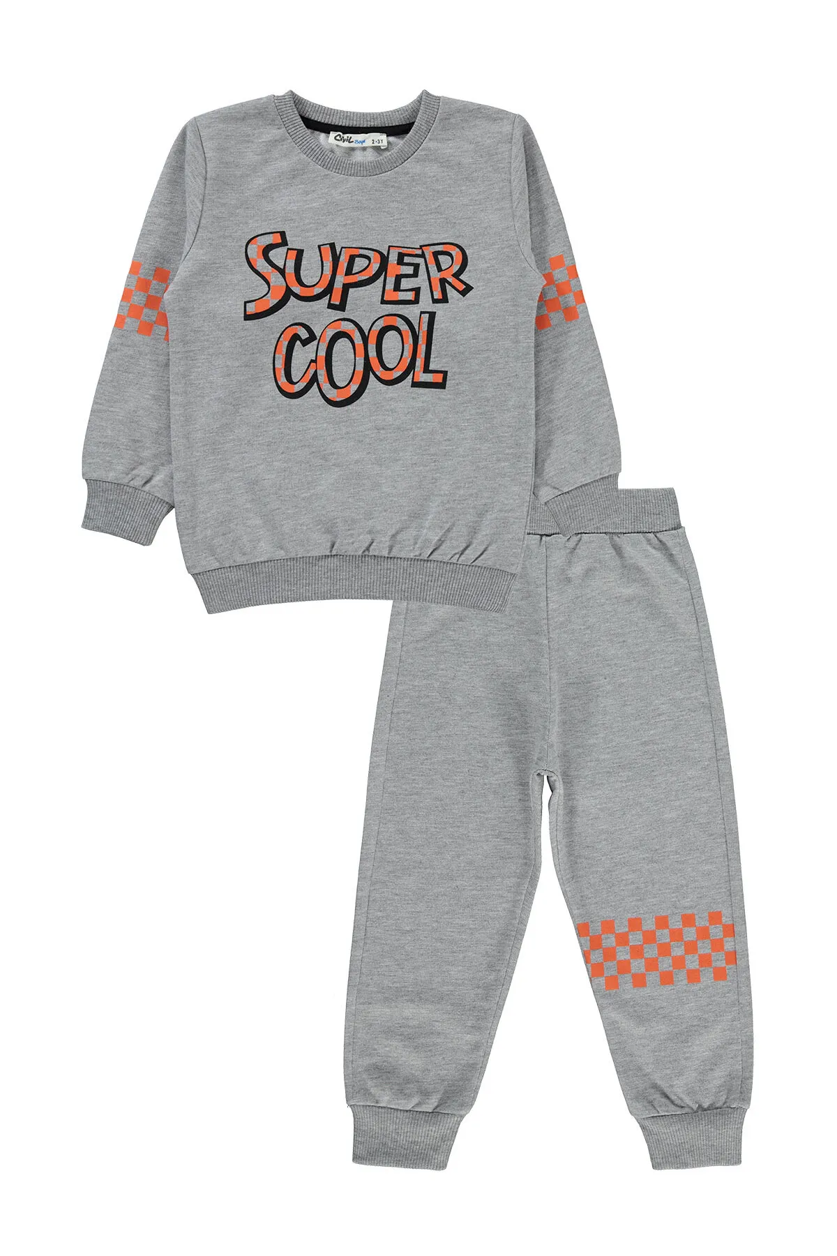 Civil Boys  Jungen-Trainingsanzug-Set, 2–5 Jahre, Grau