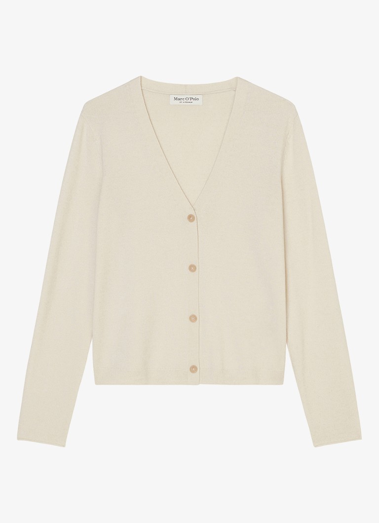 Marc O'Polo Fine-knit cardigan in virgin wool blend