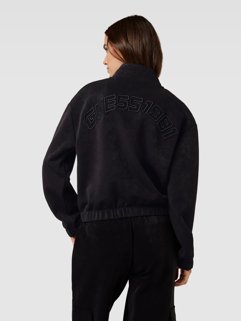Sweatjacke mit Cargotaschen Modell 'EUPHEMIA' in schwarz