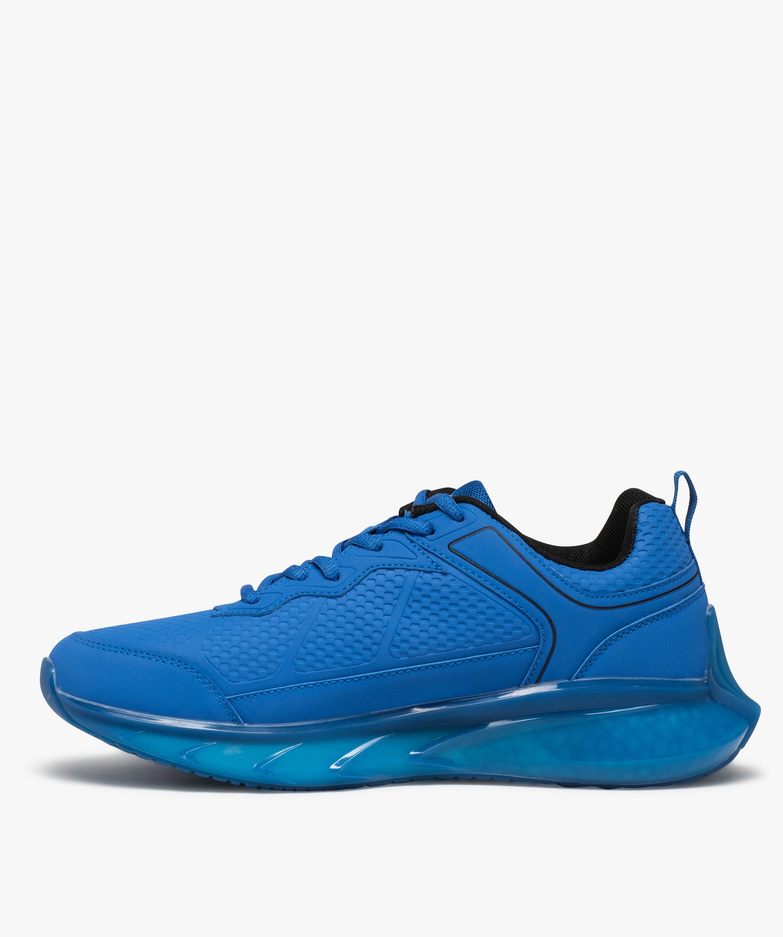 Baskets homme running dessus mat uni - Airness bleu | GEMO