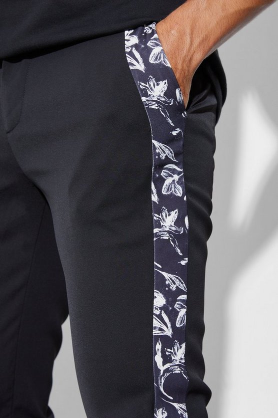Skinny Hose mit Barock-Seitenstreifen