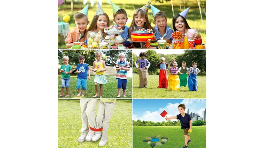 alldoro 60341 - Birthday Party Set mit 4 beliebten Spielen für den Kindergeburtstag