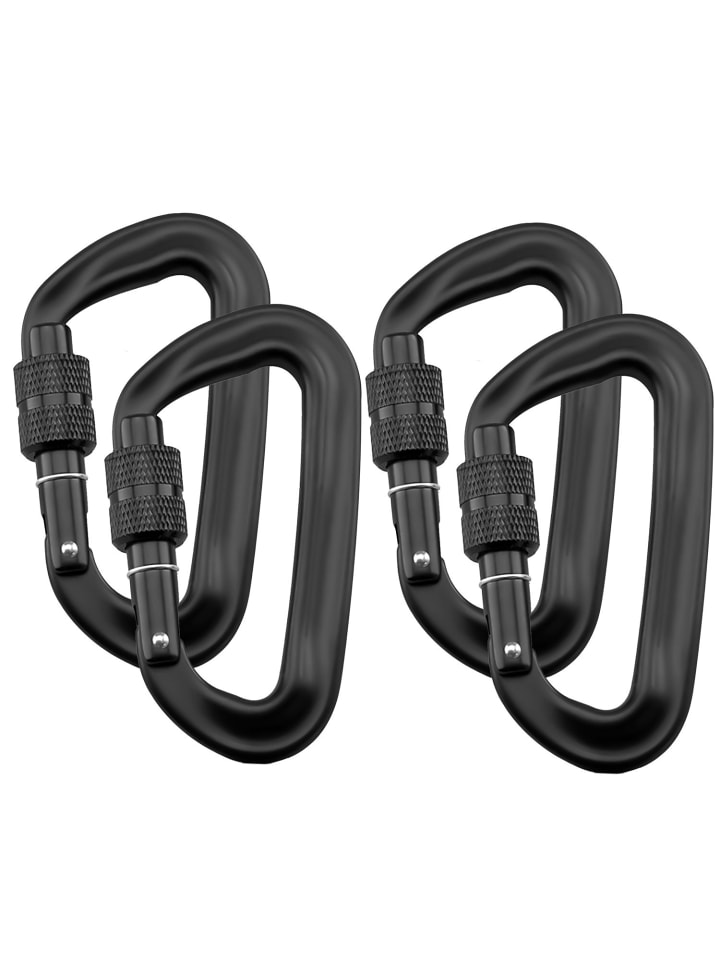 Intirilife 4er Set Karabiner in Schwarz günstig kaufen onesize