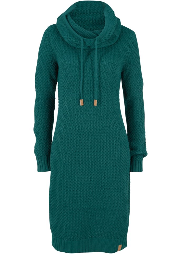 Strickkleid mit Schalkragen