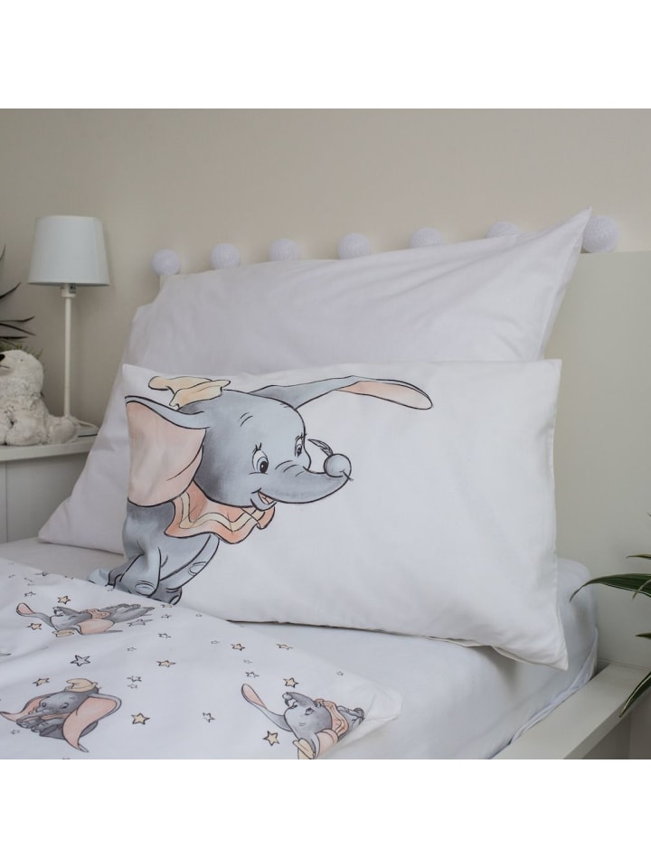 Disney 2-tlg.Set: Kinderbettwäsche Disney Klassik Dumbo in Weiß günstig kaufen 100