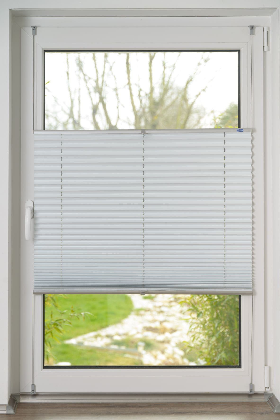 Plissee Elsa, K-HOME, verdunkelnd, ohne Bohren, verspannt, Klemmfix