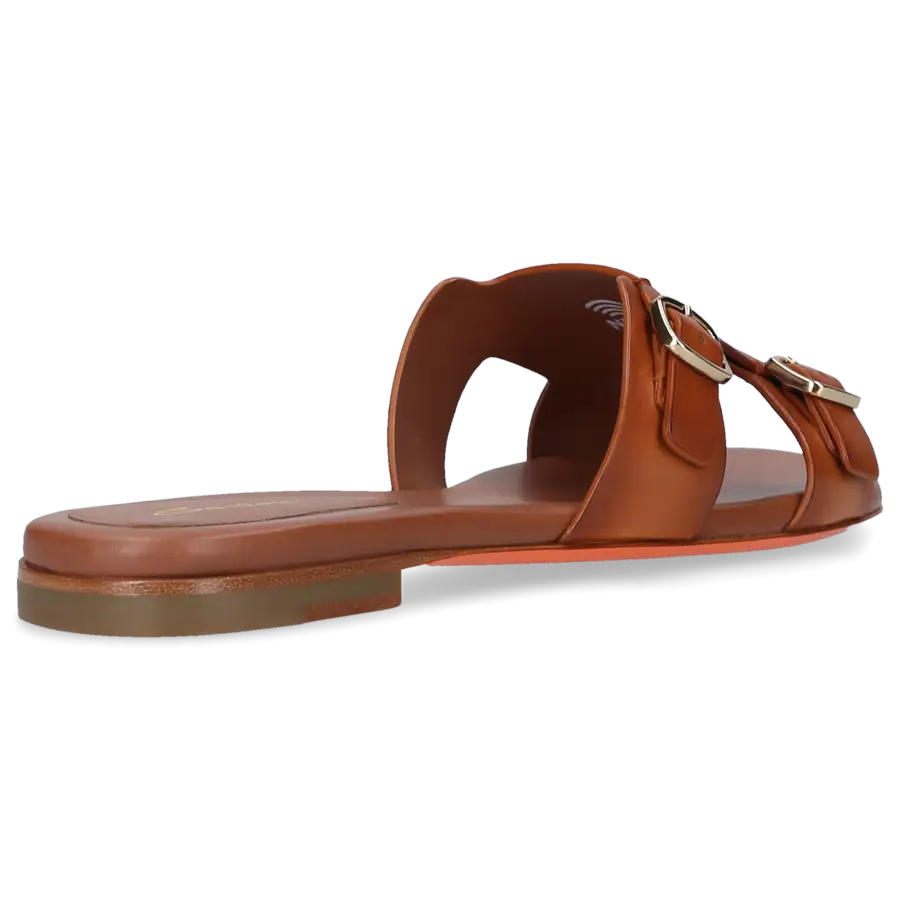 Santoni - Pantoletten 70071 Kalbsleder - braun
