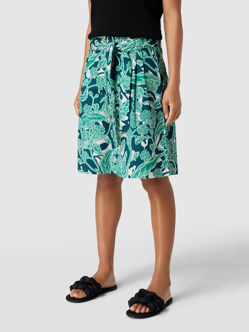Shorts mit Allover-Muster in smaragdgrün