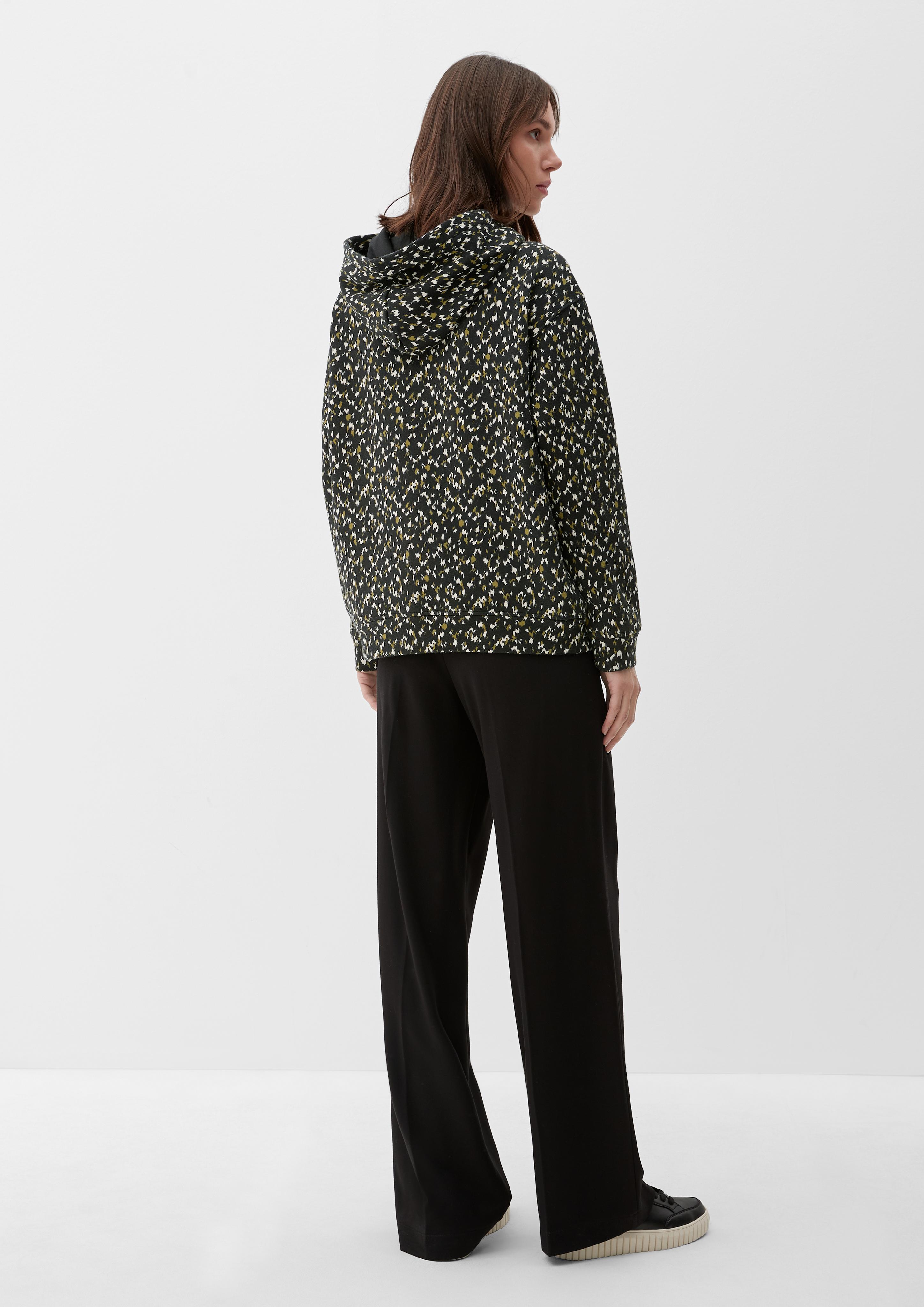 Kapuzenpullover mit Allovermuster  2122547-99A2