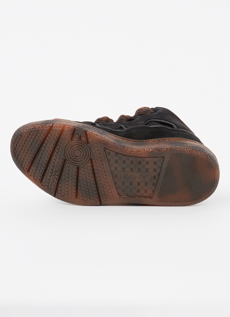 Buty sportowe Lanvin Curb ze skóry cielęcej z detalami z siateczki.