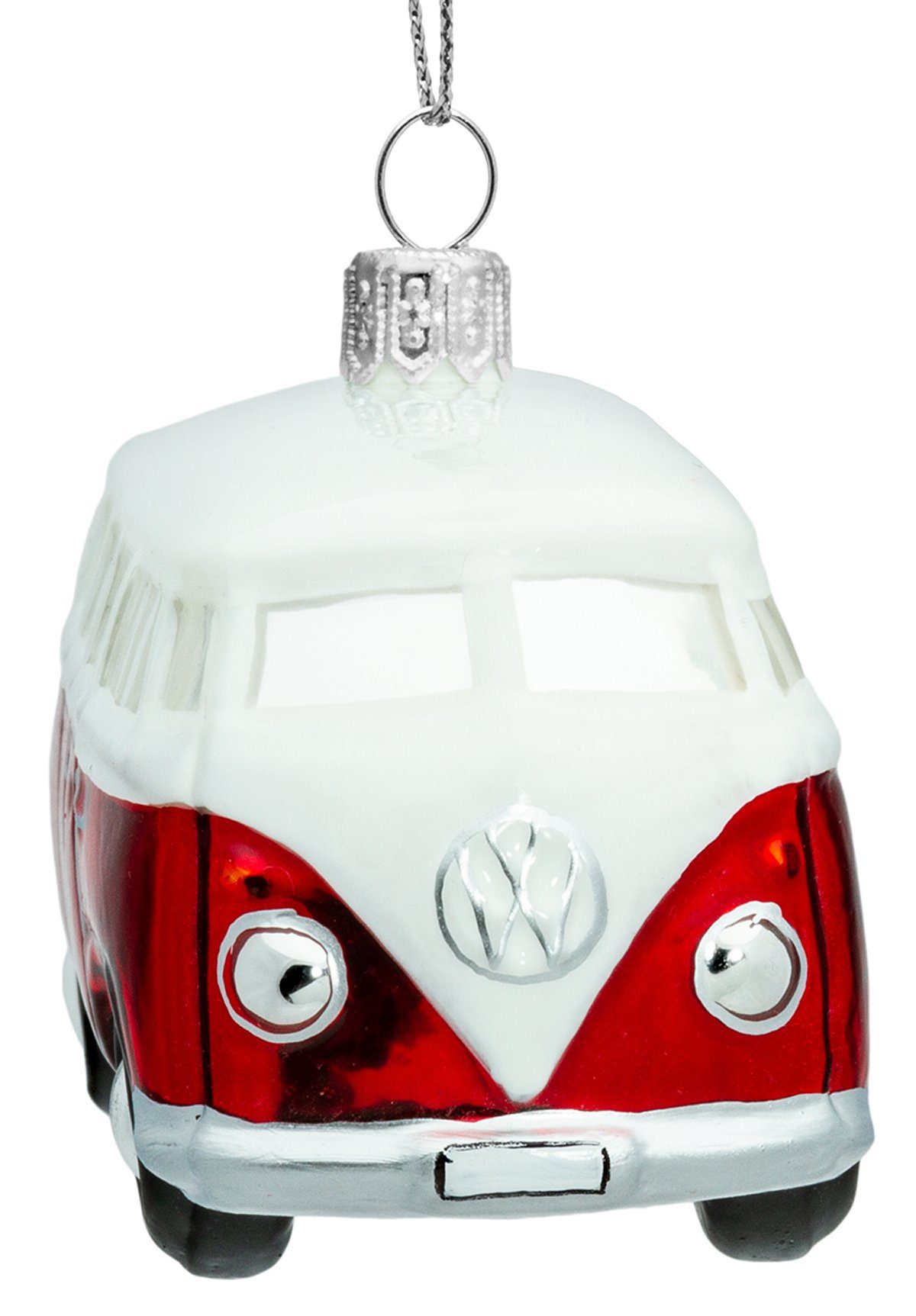SIKORA Christbaumschmuck SIKORA BS718 VW Bulli T1 Christbaumschmuck Glas Figur Weihnachtsbaum Anhänger - Premium Line