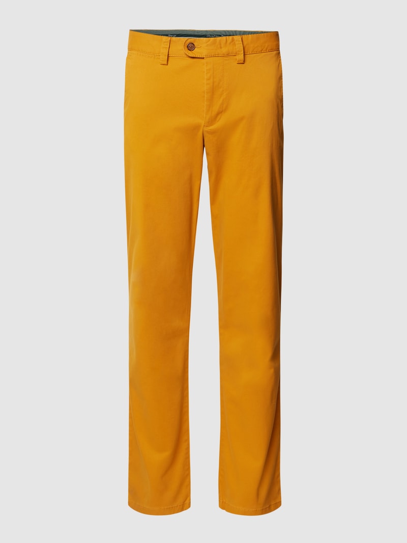 Chino mit französischen Eingrifftaschen in dunkelgelb