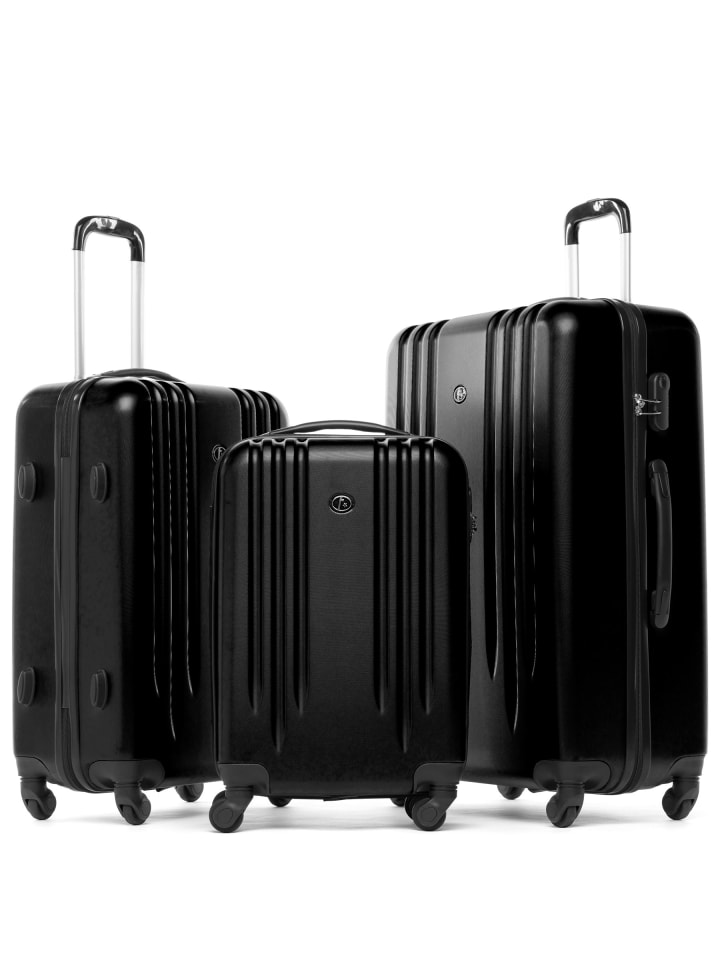 FERGÉ Kofferset Hartschale 3-teilig Hartschale 3 teilig Koffer Set Marseille in schwarz günstig kaufen onesize