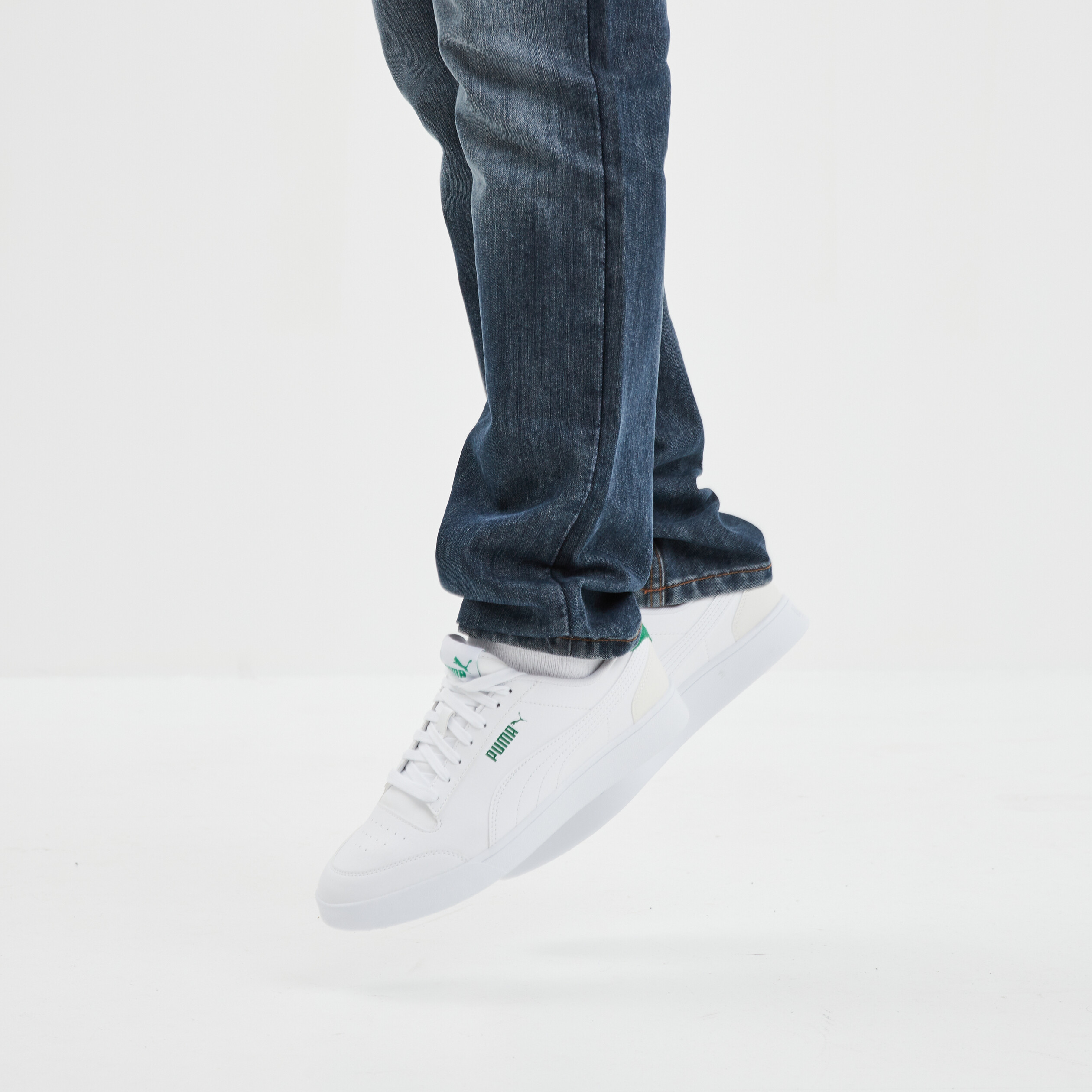 Tennis basses à lacets Puma Shuffle vert homme | La Halle