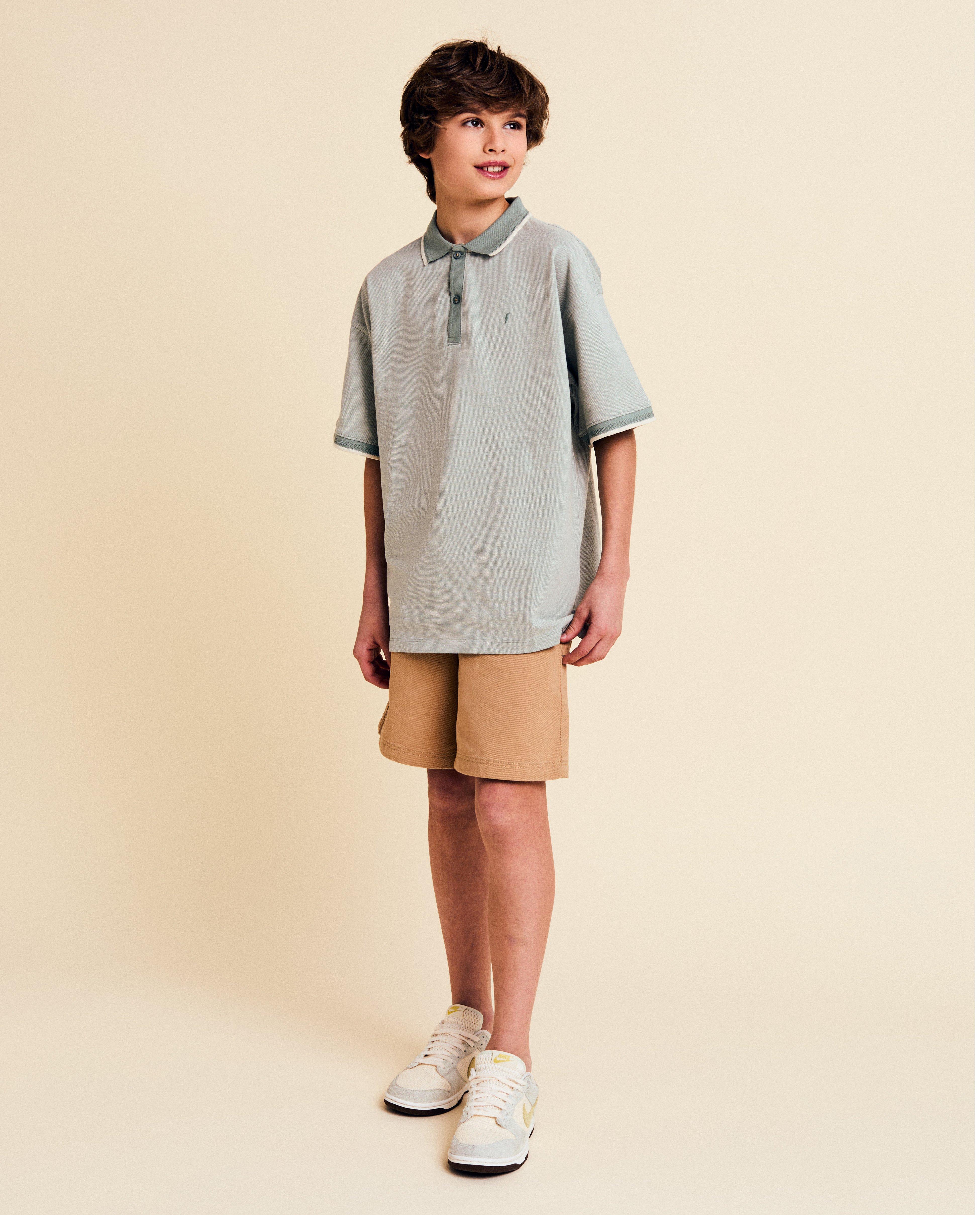 Tricou polo Kidz Nation Green, verde deschis pentru ocazii speciale