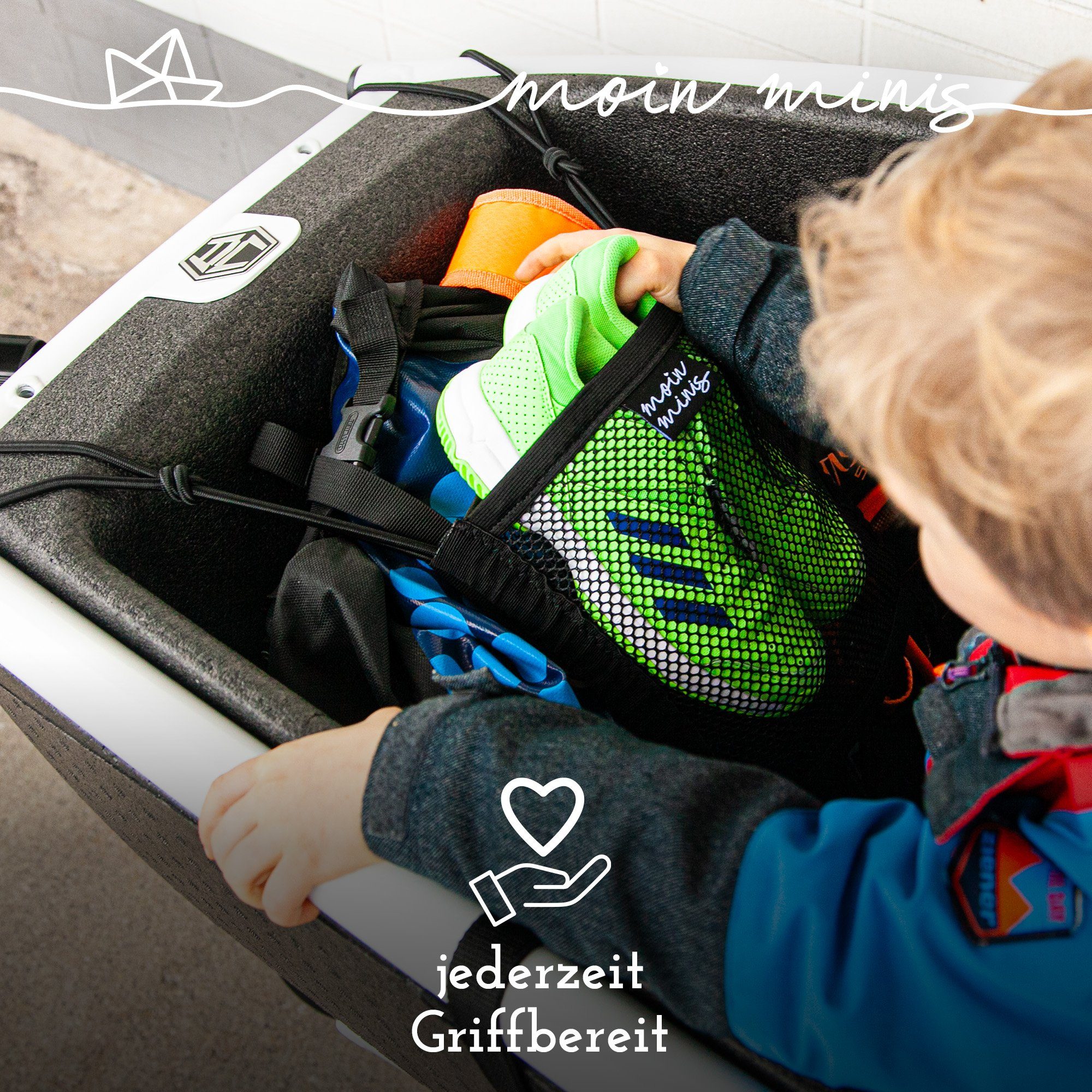 Spanngurt moin minis Gepäcknetz für Urban Arrow Family Lastenrad Fahhrad Cargo