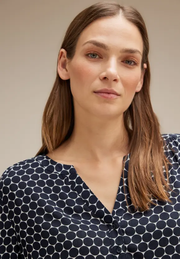 Street One Punktebluse mit Turn-Up Arm
