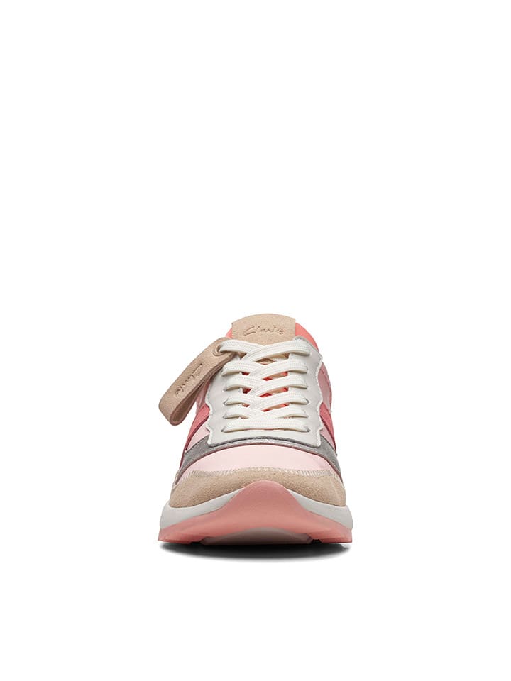Clarks Leder-Sneakers in Rosa günstig kaufen