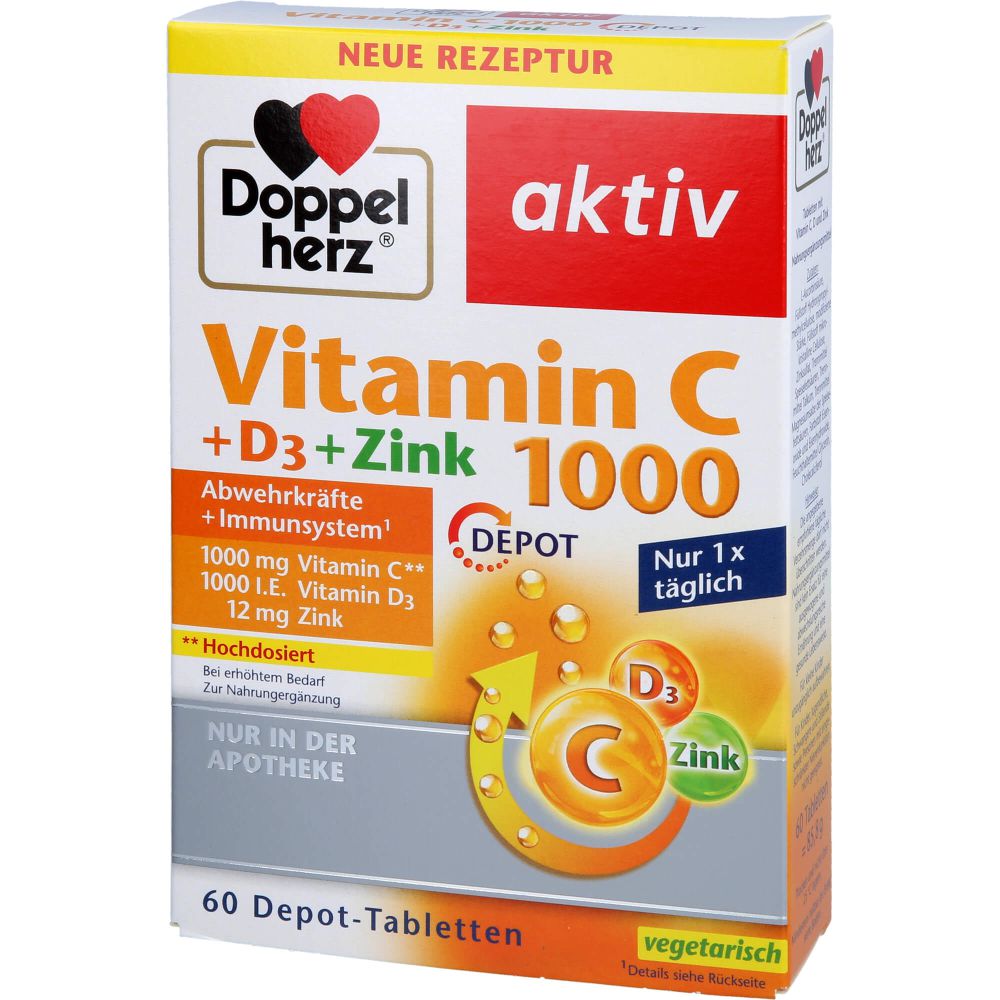 Vitamin C 1000+D3+Zink Depot Tabletten