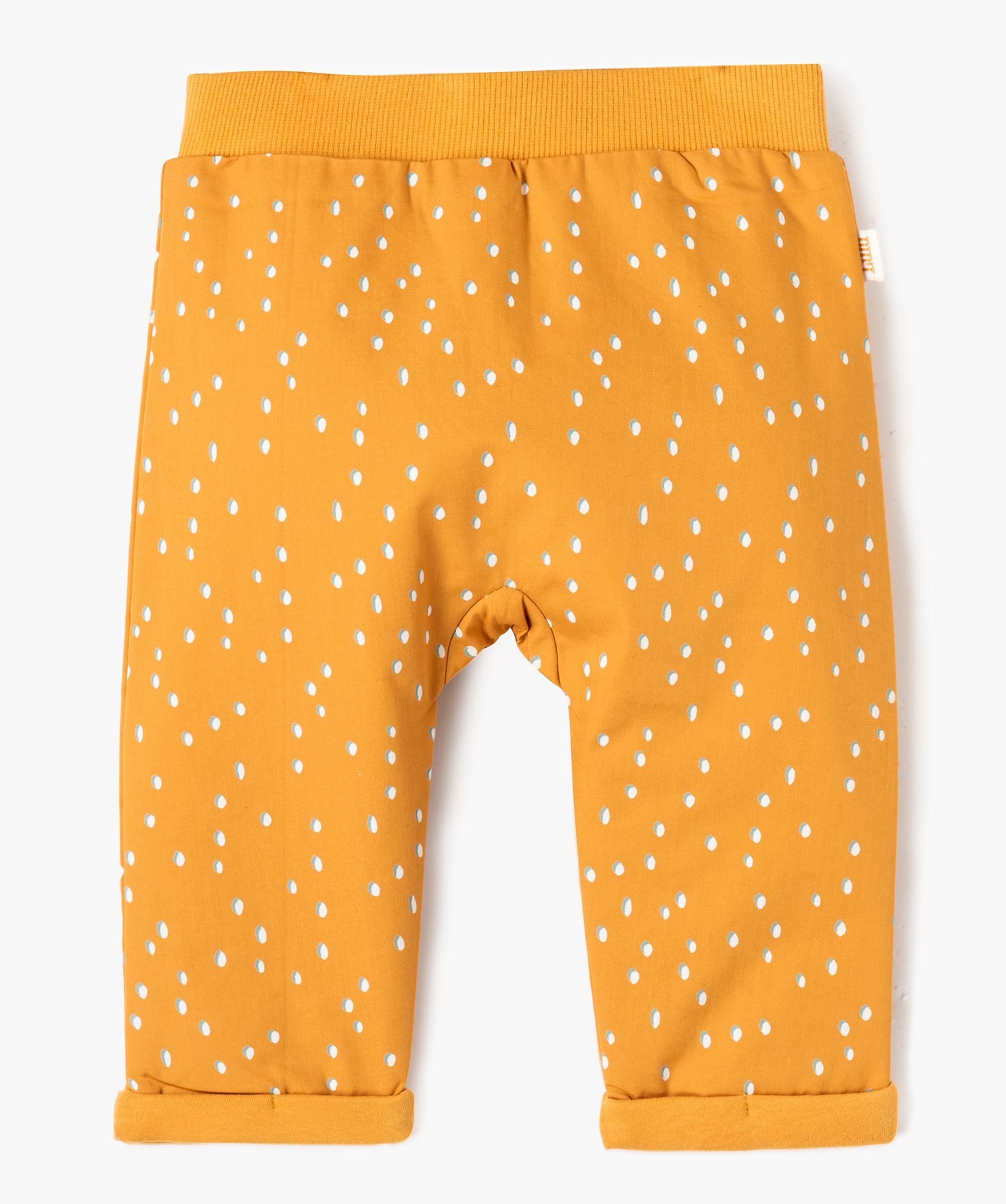 Pantalon bébé Garçon en toile imprimée doublée jersey -... jaune | GEMO