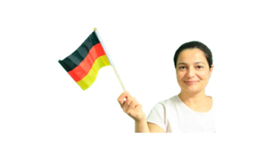 Deutschland - Handfahne mehrfarbig