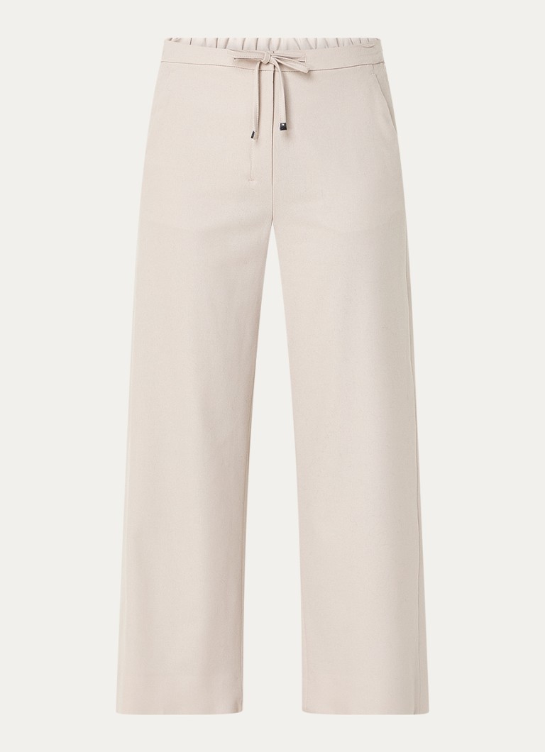MaxMara Floria mid waist wide fit cropped trousers made of virgin wool