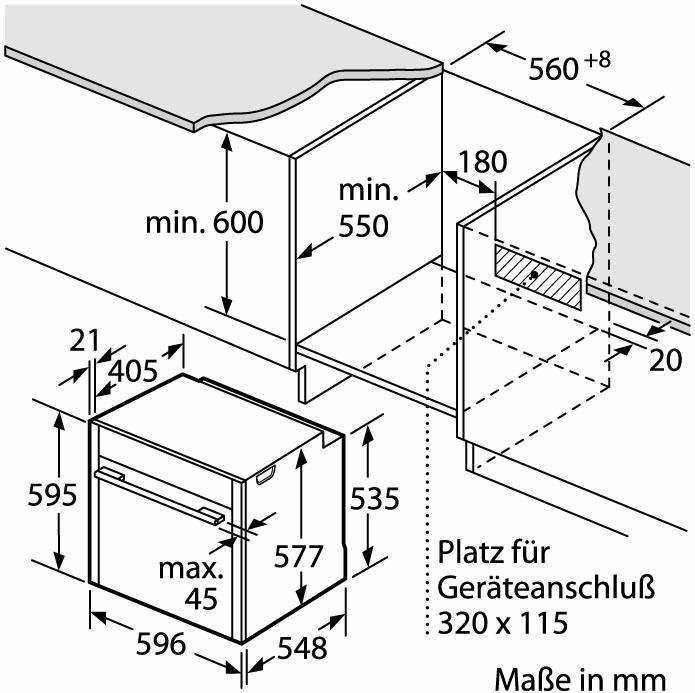NEFF Pyrolyse Backofen N 90 B55CS22N0, mit Teleskopauszug nachrüstbar, Pyrolyse-Selbstreinigung, mit Slide&Hide®