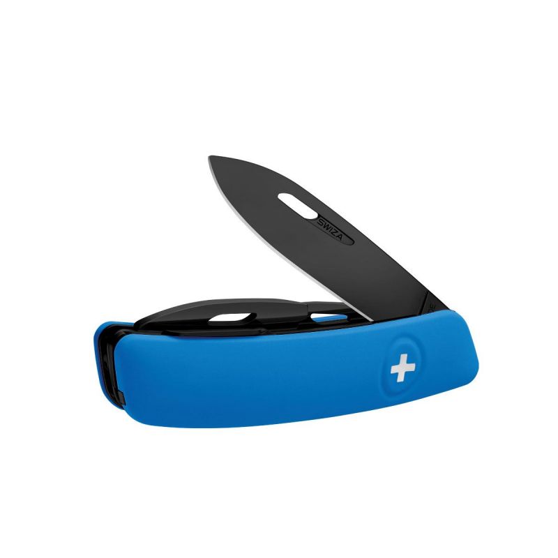 Swiza D03 All Black Blue, Schweizer Taschenmesser made in Swiss