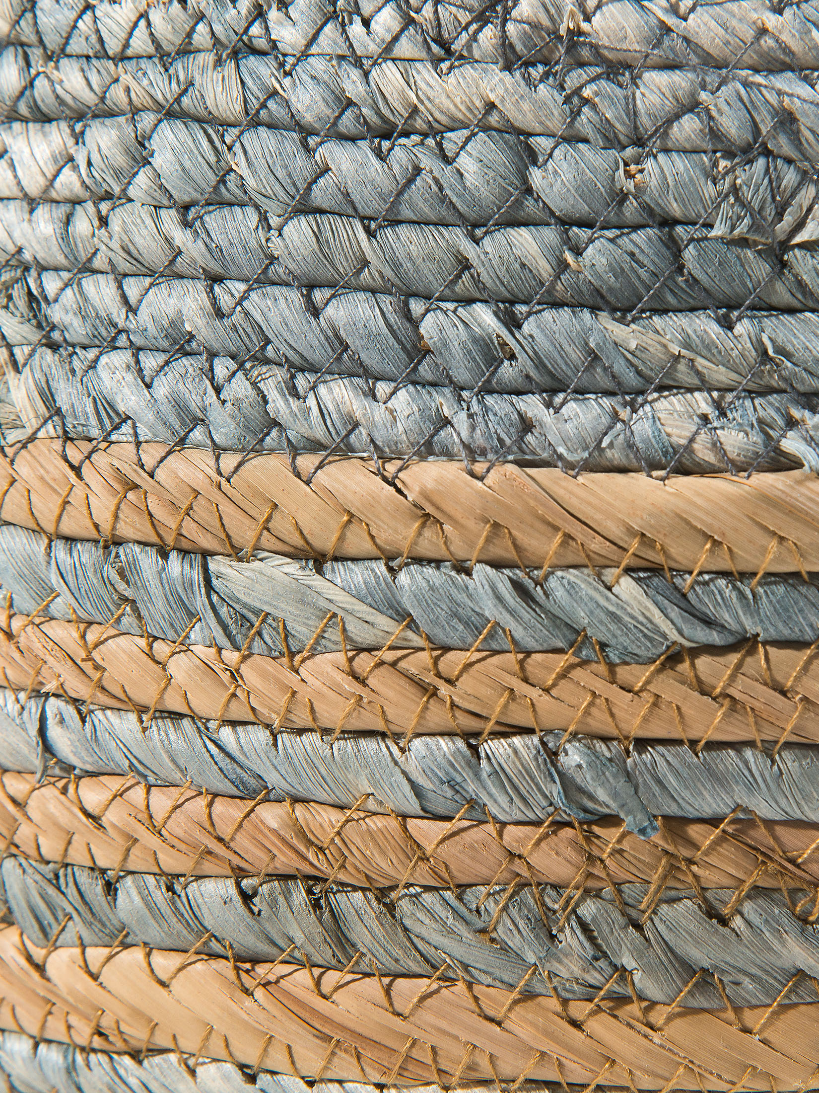 Tjira Korb, Natural/Blue