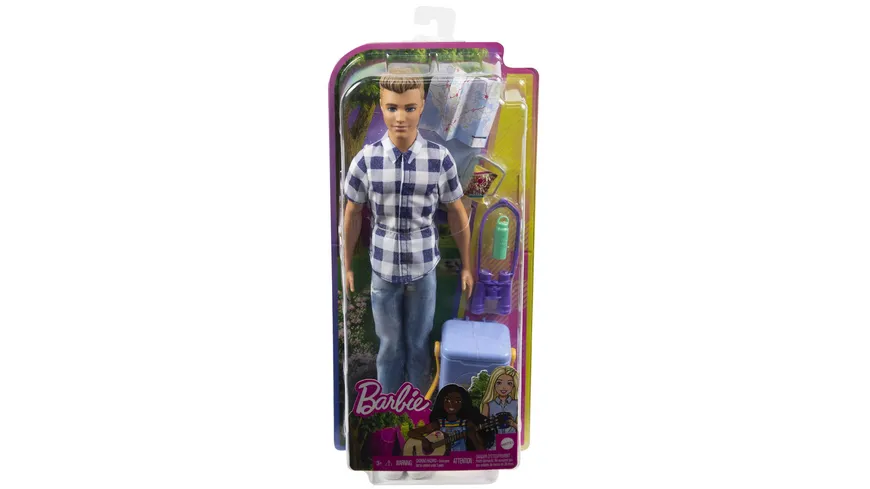 Barbie „Abenteuer zu zweit“ Ken Camping-Puppe und Zubehör. Spielzeug für Kinder ab 3 Jahren